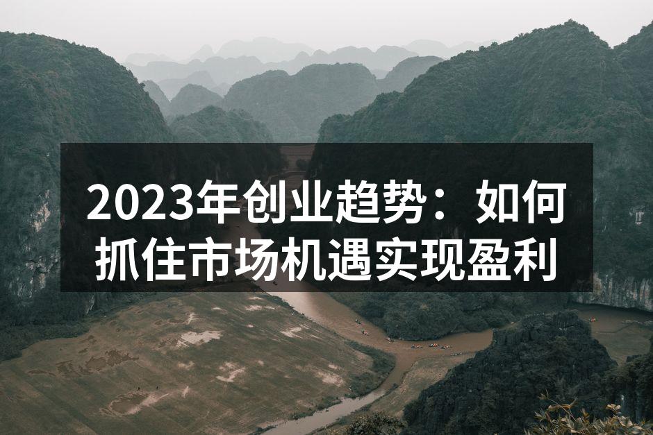 2023年创业趋势分析